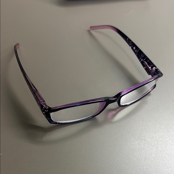 M+ Glasses Accessories - 2 Pack M+ Women’s Rectangular Plastic Reading Glasses 2.50 + Cases